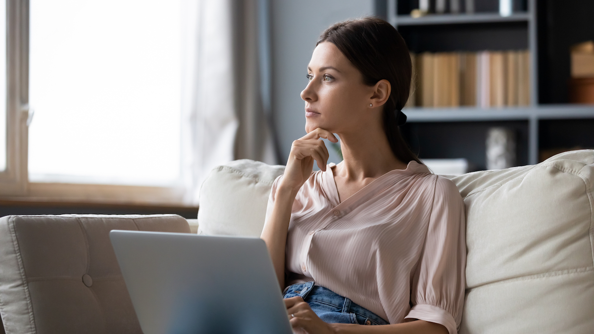 person on laptop