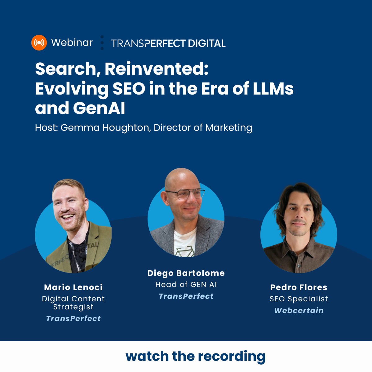 TransPerfect Digital- SEO AI Webinar Promo