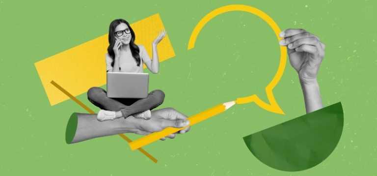 a woman using a laptop