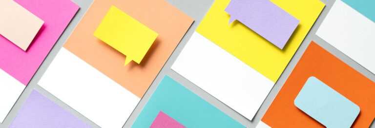 colorful message bubble icons