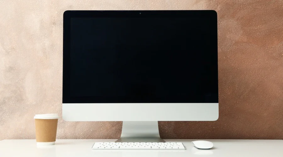 a computer and keyboard and mouse