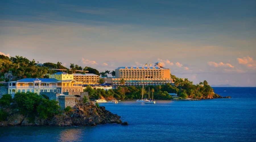 a hotel by the sea