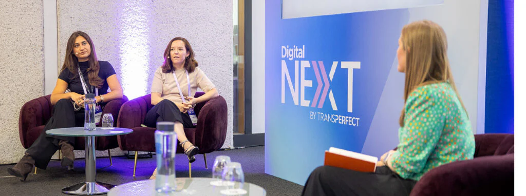 Julie Franck and Antonia Breitenfellner speaking at DigitalNEXT London 2026